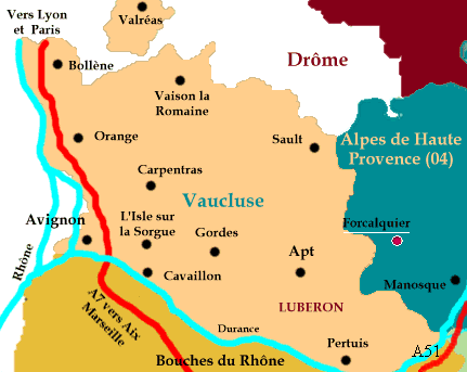 Pic: Positioning map of Forcalquier